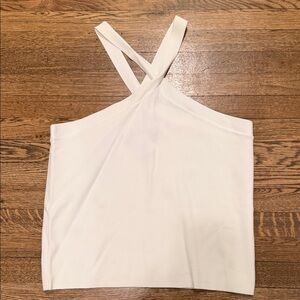 J. Crew White Cross-Strap Camisole